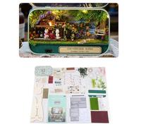Saluaqui DIY Miniature Main MAINMADE BOLLHOUSE - Ramble in Hiver Theme Mini Mini Dollhouse for Home Decoration avec des Fonctionnalités Interactives et des Scènes Uniques (Notes pastorales)