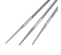 Saluaqui Ensemble d'affûtage des Fichiers de Tronçonneuse en Acier Rond, Affûteur de Fichiers de Chaîne de 3 Pcs pour Scie à Chaîne avec Une Forte Résistance à la dureté et à l'usure, 4 Mm (4 mm)