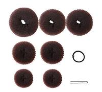 Saluaqui Ensemble de 7 Accessoires pour Cheveux Bruns, 10 épingles à Cheveux, 5 Bandes élastiques pour des Chignons Faciles, Idéal pour les Femmes et les Filles pour un Usage Quotidien et Spécial