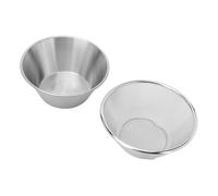 Saluaqui Ensemble de Bols à Passoire en Acier Inoxydable, Bols à Mélanger à Haute Résistance pour le Lavage des Légumes et du Riz, Ensemble de Passoire de Cuisine Réutilisable en Acier Inoxydable