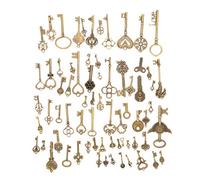 Saluaqui Ensemble de Décoration de Clés en Bronze Vintage, 70 Pièces, Pendentifs Artisanaux DIY pour Bijoux, Accessoires de Vêtements pour Carnet de Notes, Fournitures Artisanales en Alliage Antique