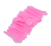 Saluaqui Ensemble de Spatules Faciales, 100 Pièces, Outils Applicateurs de Cosmétiques, Bâtons de Cuillères en Plastique Polyvalents pour une Application Facile et Précise, Bricolage (PINK)