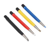 Saluaqui Ensemble de Stylos à Brosse à Gratter avec Embouts Réglables pour le Nettoyage des Pièces de Monnaie, des Montres et des Bijoux - Lot de 4 Brosses en Fibre de Verre, Acier, Laiton, Nylon