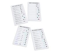 Saluaqui Ensemble de Tableaux de Corvées 4 Pièces pour l'organisation Familiale Mes Tâches Soins aux Personnes âgées RV Liste de Contrôle Tableau Amovible pour Usage de Bureau à Domicile