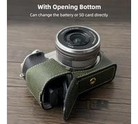 Saluaqui Étui de Protection de la Caméra de Style Rétro avec Adhérence Améliorée | Sac de Transport en Cuir Synthétique pour A6400 / A6300 / A6100 / A6000 | Montage sécurisé avec Un Accès Facile