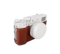 Saluaqui Étui de Protection de la Caméra Portable avec Adhérence Améliorée et Montage Polyvalent pour X100VI - Bag de Transport de Style Rétro en Cuir Synthétique avec Bandoulière (Café)