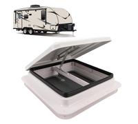 Saluaqui Évent de Toit RV 13.39x13.39 Pouce de Ventilation Blanche avec écran et Canne de Support pour Le Camping-Car, la Remorque et la Circulation d'air de Plafond Caravane