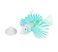 Saluaqui Glow-in-The Dark Aquarium Artificial Fish Decor - Silicone Lionfish Ornaments for Fish Tank - Réaliste de Simulation Flottante Animal (Blue)