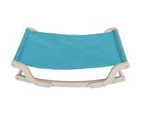Saluaqui Hamac à Chat élevé avec Tissu en Lin Respirant et Conception Lavable et Facile à Assembler - Lit Oscillant en Bois pour Usage en Intérieur, 21.46x6.1x14.29 Po, Finition Bleue et Bûche