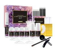 Saluaqui Kit de Teinture et Teinte pour Cils et Sourcils, Utilisation à | Kit professionnel de permanente de cils, outils de coloration de sourcils, ensemble de beauté complet d\'une durée de 6 à 8