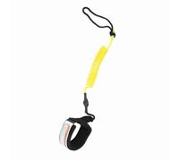 Saluaqui Ligne de la Jambe de Planche avec Un Printemps enroulé 5 Mm - Manchette Cheville Réglable pour Le Stand Up Paddleboard /, Léger et Flexible - Bleu, 5 Pieds (Yellow)