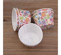 Saluaqui Lot de 100 Doublures de Cupcakes de qualité Alimentaire pour Muffins, Gâteaux, Idéales pour les Fêtes, les Mariages et les Motifs Décoratifs Spéciaux Disponibles (Motif arc-en-ciel)