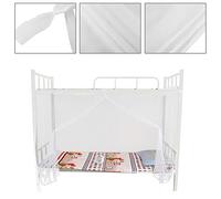 Saluaqui Luxueux Quatre Coins de Lit de Lit de de Couvre-lit à Canopée Filet avec Haut à Poussière pour Jumeau, Plein, Tailles Queen - 90x190x150 Cm de Filet Blanc pour Un Sommeil Paisible