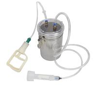 Saluaqui Machine de Traite Manuelle Pratique 2L Capacité Portable Système de Traite de la Main de Vache avec une Forte Aspiration et un Couvercle Transparent pour les Fermes Laitières