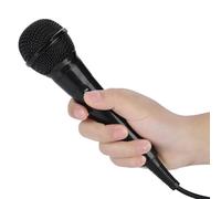 Saluaqui Microphone Dynamique câblé Portable Portable avec Une Voix Claire pour Le karaoké et la Parole, la directivité en Forme de Cœur, l'adaptateur Anti-Cracking (Black)