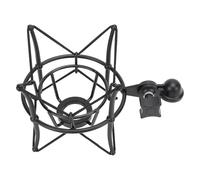 Saluaqui Microphone Shock Mount Zinc Alloy avec Conception Anti-vibration pour le Support de Support de Micro Studio - sécurisé pour la Station d'enregistrement Studio - Noir (BLACK)