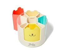 Saluaqui Mignon du Stylo Polyvalent Polyvalent pour Bureau avec 8 Fentes et Base Rotative à 360 ° - Organisateur de Brosses de Maquillage et de Papeterie Robustes et de Papeterie avec des Poubelles