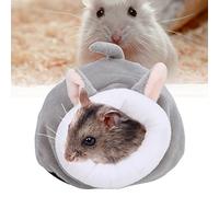 Saluaqui Mini Mignon Hamster Nid avec Coton Conception de Sommeil Chaud pour Les Petits Animaux Squirrel House Cage Jouet Lapin Compatible Animal Abri (Bébé Gris)