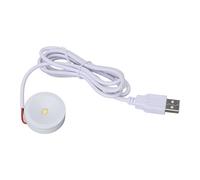 Saluaqui Mini Mini LED Super Lumineux avec Long Câble de 4,3 Pieds pour Affichage de Bijoux et éclairage d'armoire de Vitrine, Conception de gaieté Rond 5V Alimentée par USB 5V (Lumière chaude)
