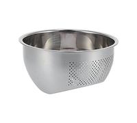 Saluaqui Panier de Vidange en Acier Inoxydable pour la Cuisine - Bassin de Tamis de Riz au Fond incliné et Lavage de Légumes, Anti- & Easy Cleaning, 22,5 Cm (304-petit (génération) -22,5 cm)
