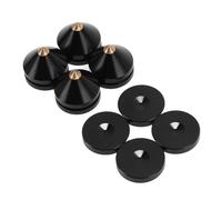 Saluaqui Piètes d'isolement de Haut-parleur Premium 4 avec des Pointes d'absorbeur de Vibration en Alliage en Aluminium pour la qualité Sonore Améliorée dans le Lecteur DVD CD et l'amplificateur