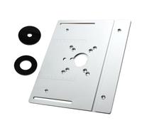 Saluaqui Plaque d'insertion de Table de Toupie, Planche Rabattable de Fraisage du Bois en Alliage d'aluminium de qualité Supérieure pour Couper, Outil Auxiliaire de Gravure Polyvalent pour Bancs