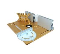 Saluaqui Plaque d'insertion de Table de Toupie, Planche Rabattable de Fraisage du Bois en Alliage d'aluminium de qualité Supérieure pour Couper, Outil Auxiliaire de Gravure Polyvalent pour Bancs