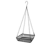 Saluaqui Plateau d'alimentation à Oiseaux Suspendue avec Plate-Forme en Maille en Acier en Carbone - Bac d'alimentation des Oiseaux Résistants aux Intempéries pour la Cour et Le Jardin Utilisation
