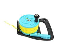 Saluaqui Reel de Plongée sous-Marine Portable avec Bouchon de Pouce pour la Plongée en Apnée Sports Nautiques sous-Marins | Reel de Pêche de avec Fil de Nylon Jaune 46 M et Contrôleur de Bobine
