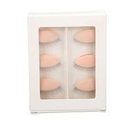 Saluaqui Remplacement des Paupières en Silicone pour la Pratique de l'extension Cils Mannequins - 3 Paires Paupières Amovibles avec Faux Cils, Couleur Peau (PINK)