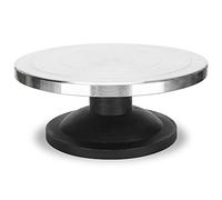 Saluaqui Roue de Sculpture Robuste avec Roulements, Plateau Tournant de 25 Cm pour la Décoration et la Modélisation de Gâteaux en Céramique, Conception Antidérapante pour Artistes Amateurs (Alliage