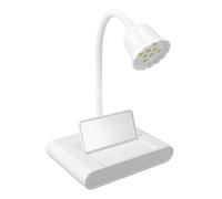 Saluaqui [Séchoir à Ongles UV à 360 degrés] Laut de Durcissement en Gel à LED à Cygne 20W avec Tuyau et Miroir Réglables - Matériau ABS de Séchage Rapide pour la Manucure à la Maison ou au Salon