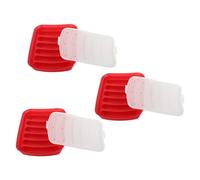 Saluaqui Silicone de qualité Alimentaire pour Saucisses Hot Dog, 3 Pièces, pour Bricolage du Jambon, Fabrication Sûre et Facile pour les Saucisses Faites Maison, les Gâteaux et Plus Encore (rouge)
