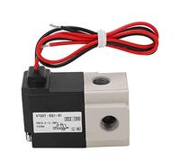 Saluaqui Solénoïde à Action Directe 3 Voies Type G1/8 Électrovanne électrique Sous Vide Vanne Pneumatique à Action Directe 2 Positions 3 Voies avec Bobine de Cuivre Corps en Aluminium moulé Sous