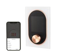Saluaqui Thermostat Intelligent avec écran Tactile Numérique VA, Bouton Réglable et Programmation Hebdomadaire 5 + 1 + 1 - Idéal pour Le Chauffage de l'eau/électrique, la Chaudière à Eau/Gaz et