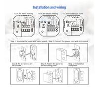 Saluaqui Thermostat Intelligent avec écran Tactile Numérique VA, Bouton Réglable et Programmation Hebdomadaire 5 + 1 + 1 - Idéal pour Le Chauffage de l'eau/électrique, la Chaudière à Eau/Gaz et