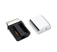 Saluaqui Tondeuse à Barbe Argentée Réciproque électrique Portable sans | Moteur puissant 3W, utilisation humide et sèche, batterie en acier inoxydable de 600mAh, taille compacte pour le toilettage