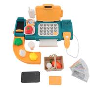 Saluaqui Toy de Caisse Enregistreuse Interactive avec Diffusion Vocale et Scanner pour Les Enfants - Rouge | Ensemble de Jeu d'éducation avec Calculatrice Intégrée, Lecteur de Carte de Crédit et