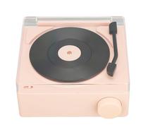 Saluaqui Vintage 5.3 Record Player Turntable avec Réveil, Conception Classique et 3 Modes de Lecture pour la Maison et l'utilisation des Voyages (Rose poussiéreux)