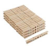 Salubohum 100 Pinces à Linge en Bois, 7.2x1.0cm, Pinces Multifonctions Écologiques pour Suspendre des Notes, des Photos, des Projets de Bricolage et pour Sécher Le Linge
