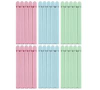 Salubohum 30 Pince sachet alimentaire, De 15 centimètres de long， 3 couleurs, pratiques pour fermer divers emballages alimentaires，Ensure that snacks remain fresh(vert, rose, bleu), ZH481