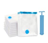 Salubohum Lot de 12 Sacs Sous Vide (4*40x60cm, 4*60x80cm, 4*80x100cm), Sac à Vêtements, Sac De Rangement Sous Vide avec Pompe à Main, Convient pour les Vêtements, les Couettes et les Couvertures