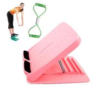 Saludea Flex Board, Adjustable Portable Incline Board and Calf Stretcher, Portable Slant Boards for Calf, Ankle and Foot Stretching, 300 Lbs Capacity, Anti-Slip Surface (Pink)