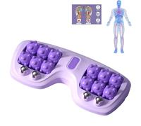 Saludea Foot Relief Roller Pro, Portable Dual Foot Massage Roller, Targeted Pressure Point Massage, Fast Feet for Long Standing Sore Muscle Soother (Purple)