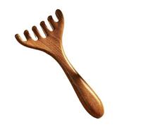 Saludea Meridian Comb, Golden Sandalwood Massage Claws, Multi-Functional Handheld Combs, for Scalp, Face, Eye, Nose, Jaw, Neck & Shoulder, Massager Brush Meridians (1pcs * Six-claw)