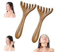 Saludea Meridian Peigne thérapeutique à cinq touches, peigne de massage du cuir chevelu, peigne en bois pour mère, sœur et amoureuse (I)