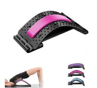 Saludea Spinecomfort Back Stretcher，Detachable Portablelumbar Lumbar Stretcher for Back Pain Relief，3-Position Adjustable Lumbar Support for Chairs, Cars, Offices，and Homes (Pink)