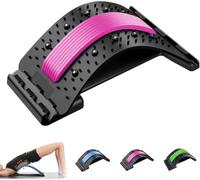 Saludea SpineComfort Back Stretcher, Saludea Spine Comfort Back Stretcher, Gentle Fit, Portable, 3 Level Adjustable Lumbar Support, for Sofa, Chair, Car, Lying (Pink)