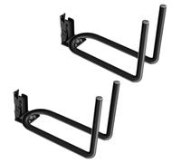 SALUINOKI E-Track Lot de 2 porte-outils robustes pour pelle E Track avec double crochet en J pour système d'arrimage de rail E-Trail Noir