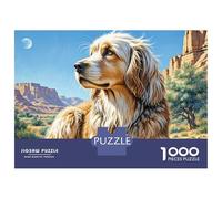 Saluki 1000 Pièces Carton Premium Coffret De Puzzles Loyal Dog Extrêmement Difficile Défi Unique Puzzles pour La Décoration Intérieure 52x38cm/1000pcs